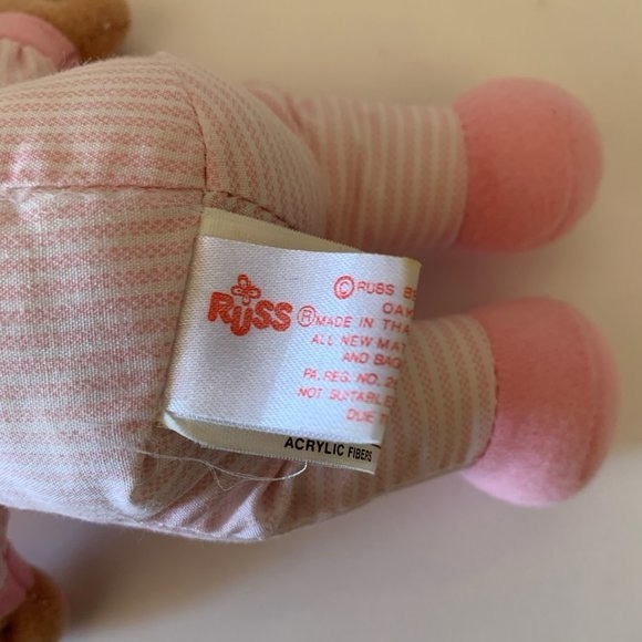 Vintage Russ Troll Doll - Baby w/ Pink Hair & Clothes - Plastic - Picture 11 of 11